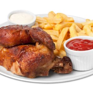 Broiler chicken and Fries