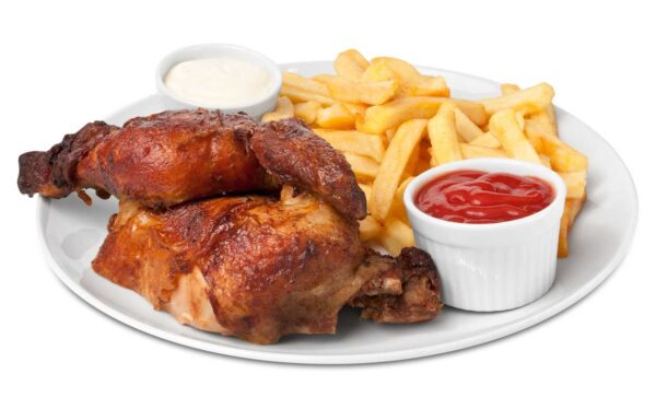 Broiler chicken and Fries