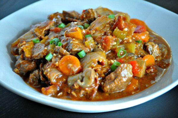 Ugali and beef Stew