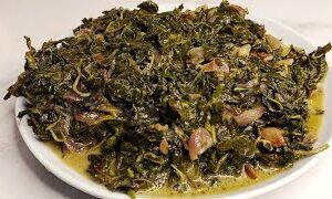 Ugali and  Kienyeji greens
